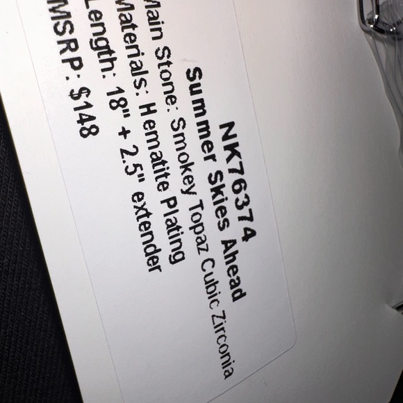 🤎 Smokey Topaz CZ Necklace & Ring Set – Hematite Plating – Bomb Party ✨ - Picture 5 of 10